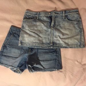 American Eagle Jean Shorts and Skirt (Size 4)